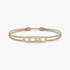 [Aura ]Messika Care(s) pink cord pavé bracelet