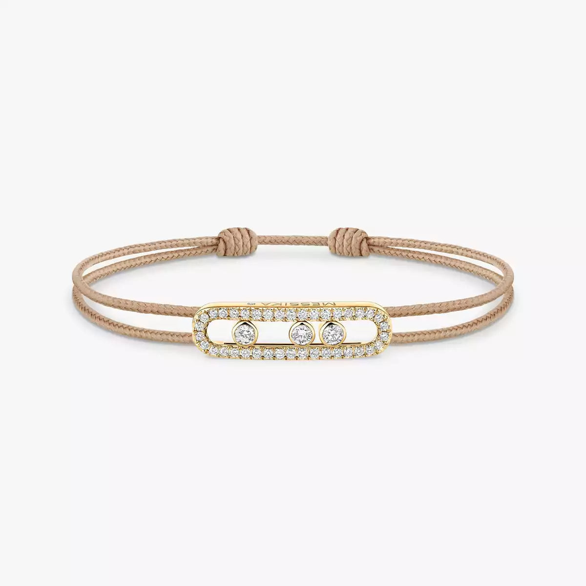 [Aura ]Messika Care(s) pink cord pavé bracelet