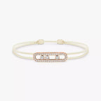 [Aura ]Messika Care(s) pink cord pavé bracelet