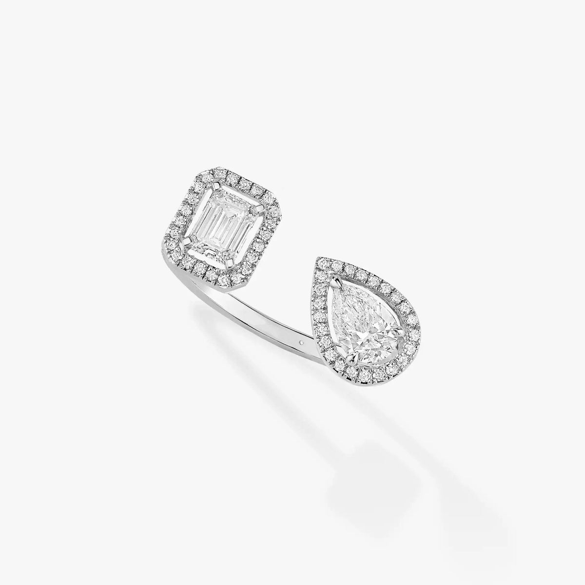 [⭐Aura ]MY TWIN TOI & MOI SILVER DIAMOND RING