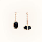 Aura CHAINE VERSO BLACK CERAMIC EARRINGS