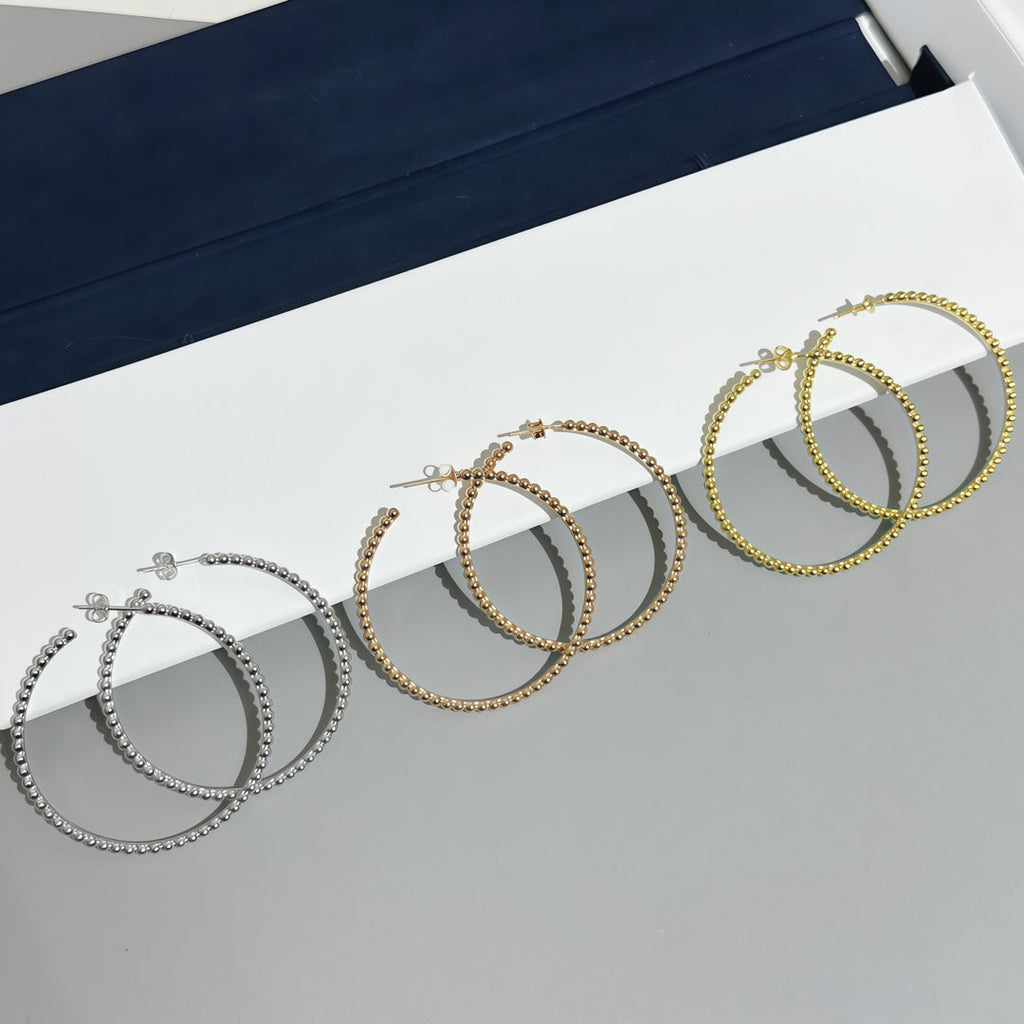 [Aura ]  SMOOTH BEAD STUD EARRINGS