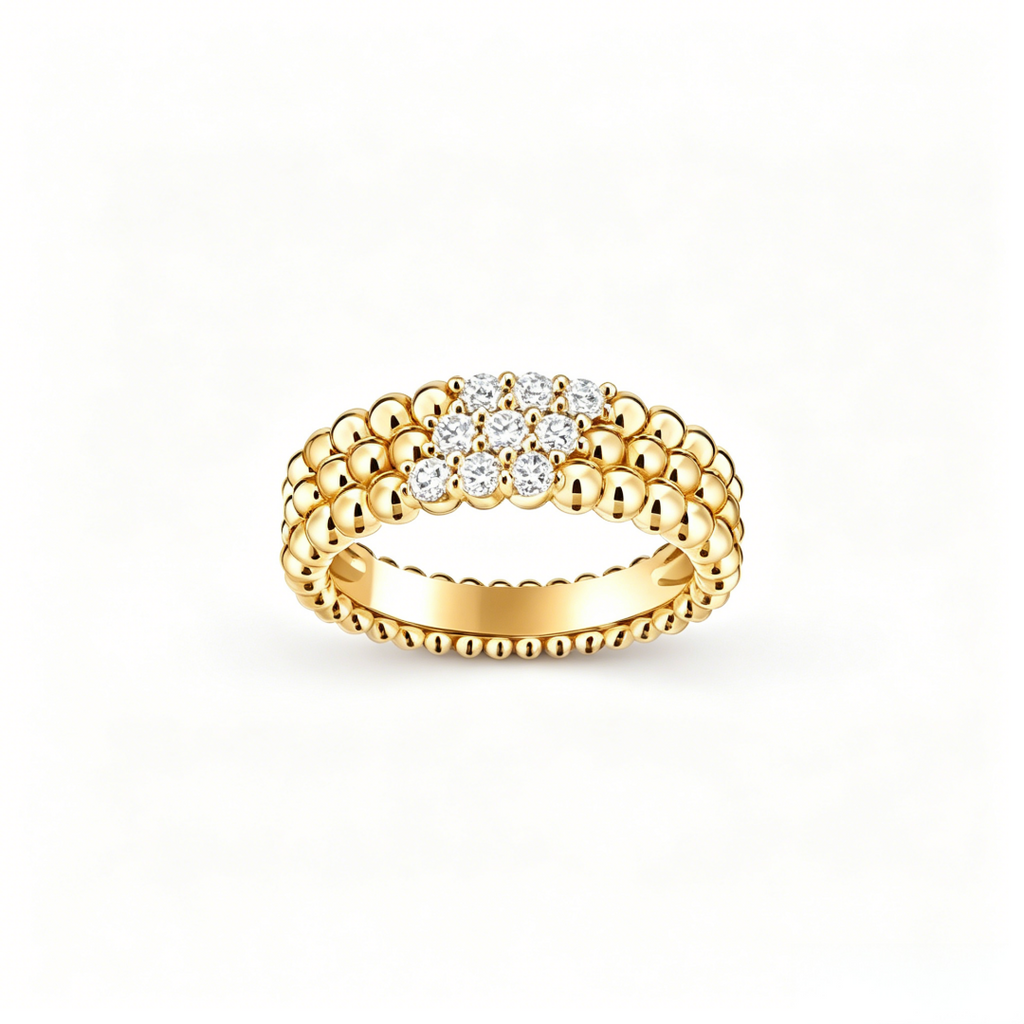 [Aura ]  THREE-ROW DIAMOND RING