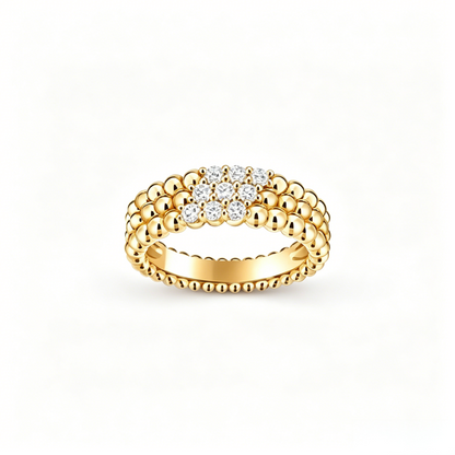 [Aura ]  DREIREIHIGER DIAMANTENRING