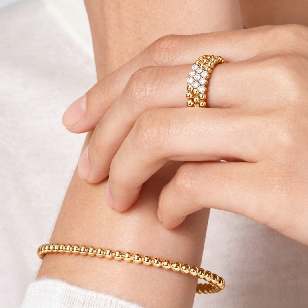 [Aura ]  DREIREIHIGER DIAMANTENRING