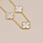 [Aura ]New CLOVER WHITE PEARL MOP 5 MOTIF BRACELET COLLECTION