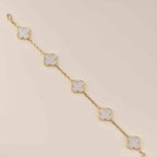 [Aura ]New CLOVER WHITE PEARL MOP 5 MOTIF BRACELET COLLECTION