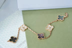 [Aura ]Neue CLOVER 5 MOTIF GRAU MOP ARMBAND KOLLEKTION