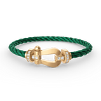 Aura FORCE LARGE HORSESHOE HALF DIAMOND BRACELET GOLD