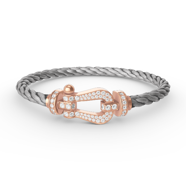 Aura FORCE LARGE HORSESHOE FULL DIAMOND BRACELET ROSE GOLD