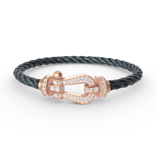 Aura FORCE LARGE HORSESHOE FULL DIAMOND BRACELET ROSE GOLD