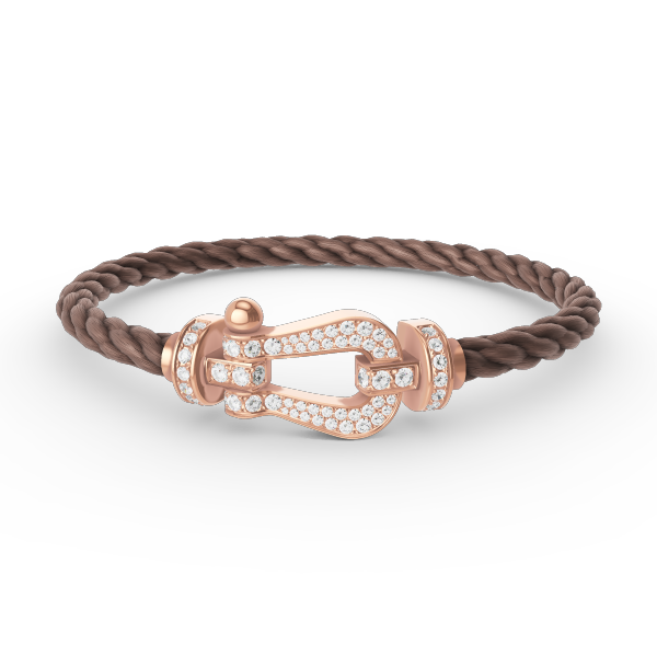Aura FORCE LARGE HORSESHOE FULL DIAMOND BRACELET ROSE GOLD