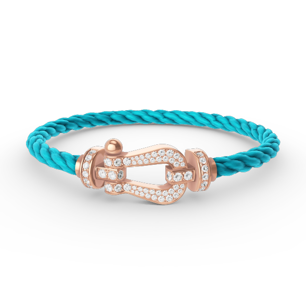 Aura FORCE LARGE HORSESHOE FULL DIAMOND BRACELET ROSE GOLD
