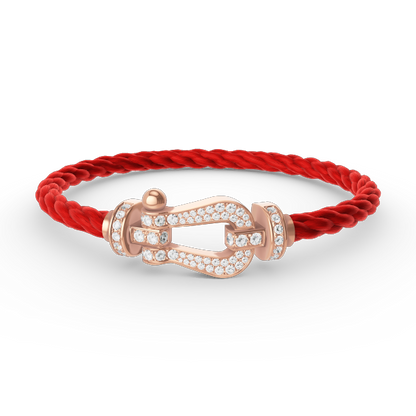 [⭐Aura ]FORCE LARGE HORSESHOE FULL DIAMOND BRACELET ROSE GOLD