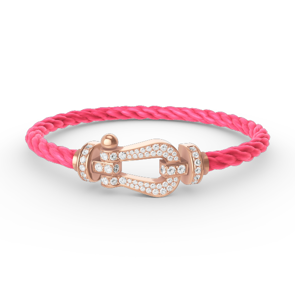 [⭐Aura ]FORCE LARGE HORSESHOE FULL DIAMOND BRACELET ROSE GOLD