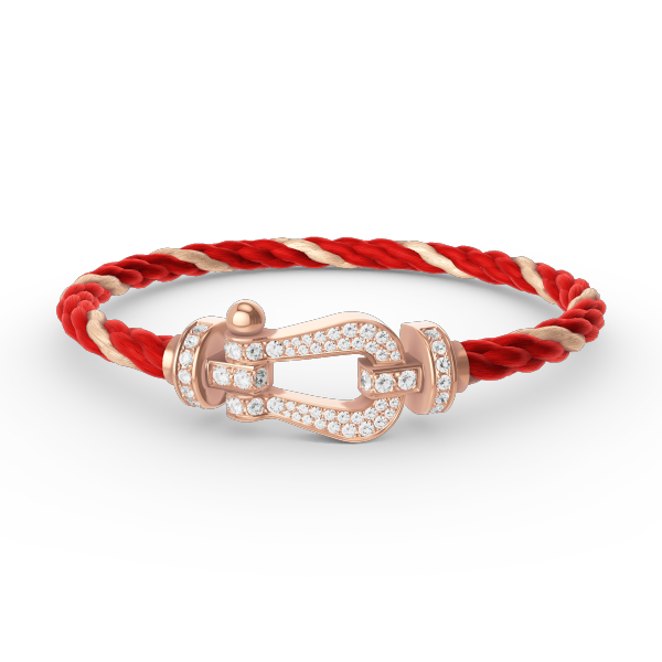 Aura FORCE LARGE HORSESHOE FULL DIAMOND BRACELET ROSE GOLD