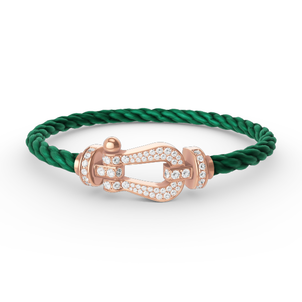 Aura FORCE LARGE HORSESHOE FULL DIAMOND BRACELET ROSE GOLD