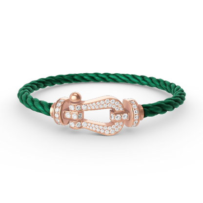[⭐Aura ]FORCE LARGE HORSESHOE FULL DIAMOND BRACELET ROSE GOLD