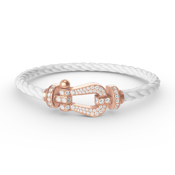 Aura FORCE LARGE HORSESHOE FULL DIAMOND BRACELET ROSE GOLD