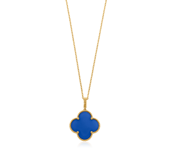 Aura CLOVER 25MM NECKLACE TURQUOISE ROSE GOLD