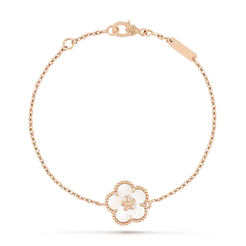 Aura LUCKY WHITE MOP PLUM BLOSSOM ARMBAND