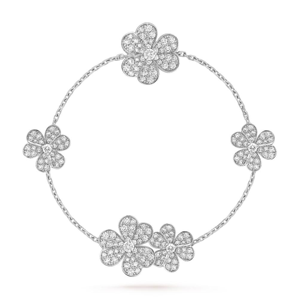 Aura FRIVOLE SILVER 5 FLOWERS BRACELET