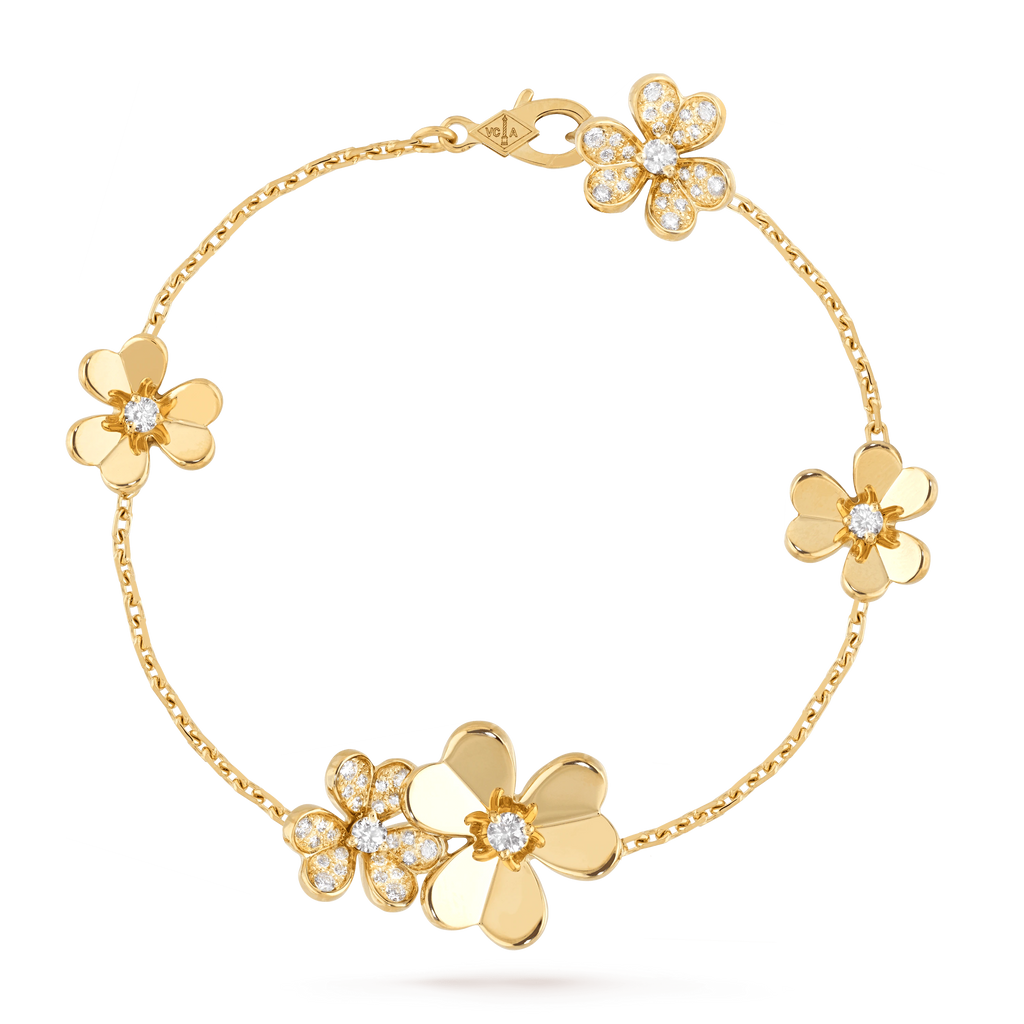 Aura FRIVOLE GOLD 5 FLOWERS BRACELET