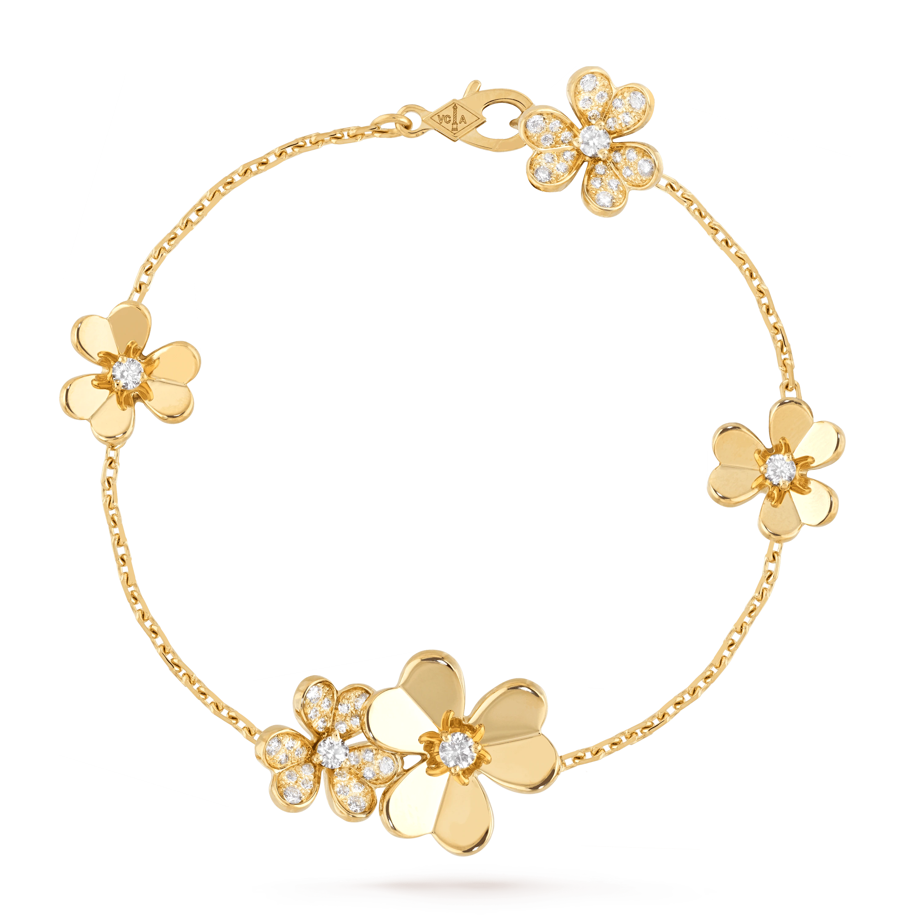 Aura FRIVOLE GOLD 5 FLOWERS BRACELET