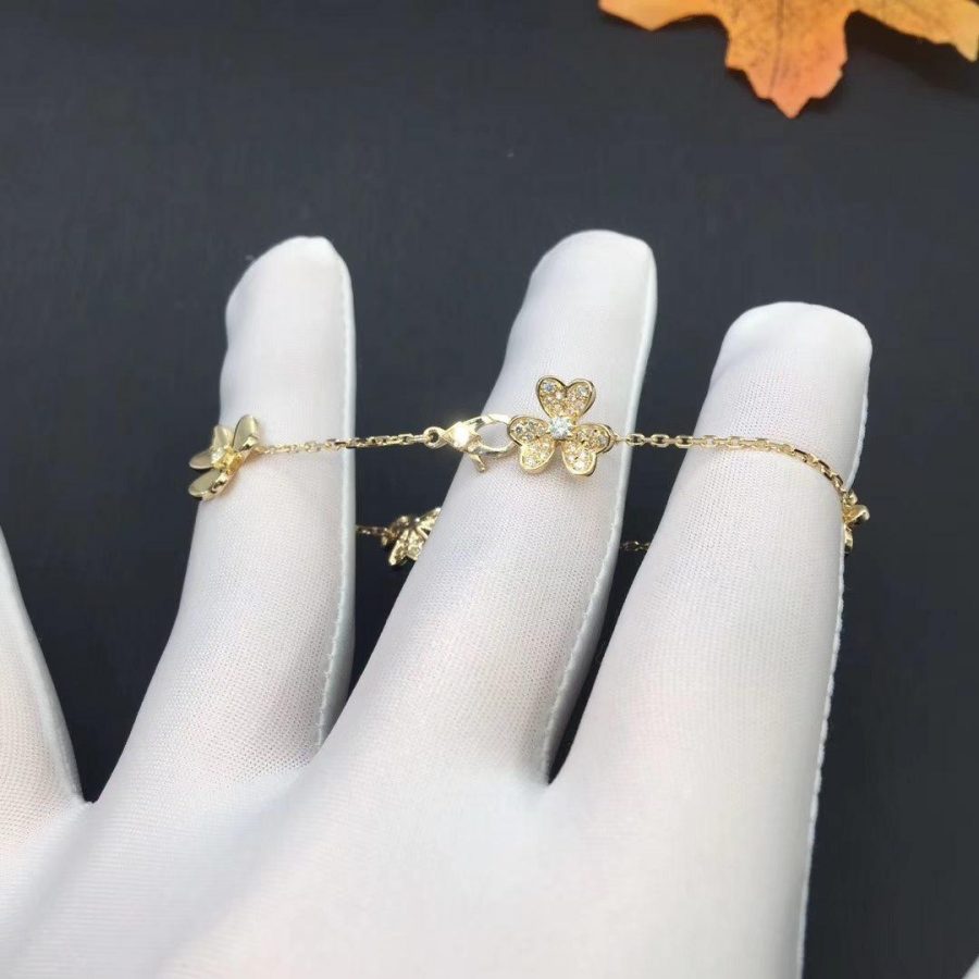 [⭐Aura ]FRIVOLE GOLD 5 FLOWERS BRACELET