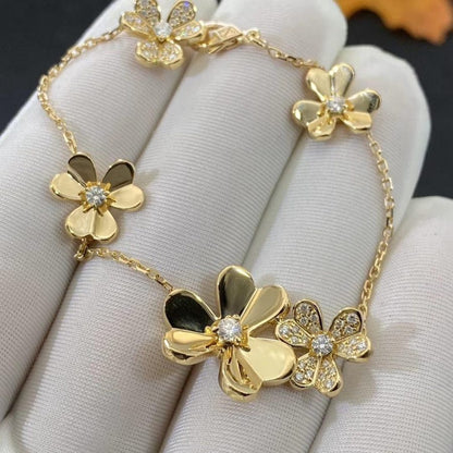 [⭐Aura ]FRIVOLE GOLD 5 FLOWERS BRACELET