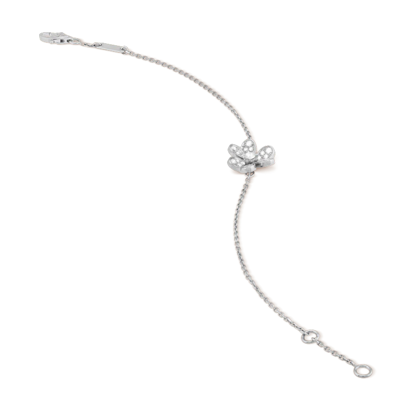 Aura FRIVOLE SILVER FLOWER DIAMOND BRACELET