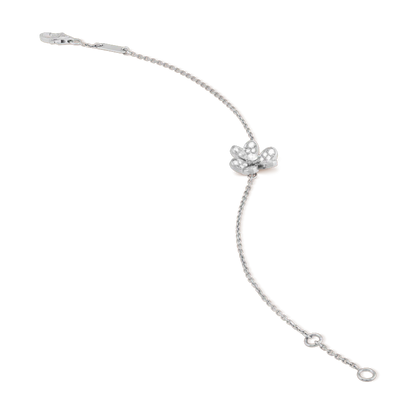 [⭐Aura ]FRIVOLE SILVER FLOWER DIAMOND BRACELET