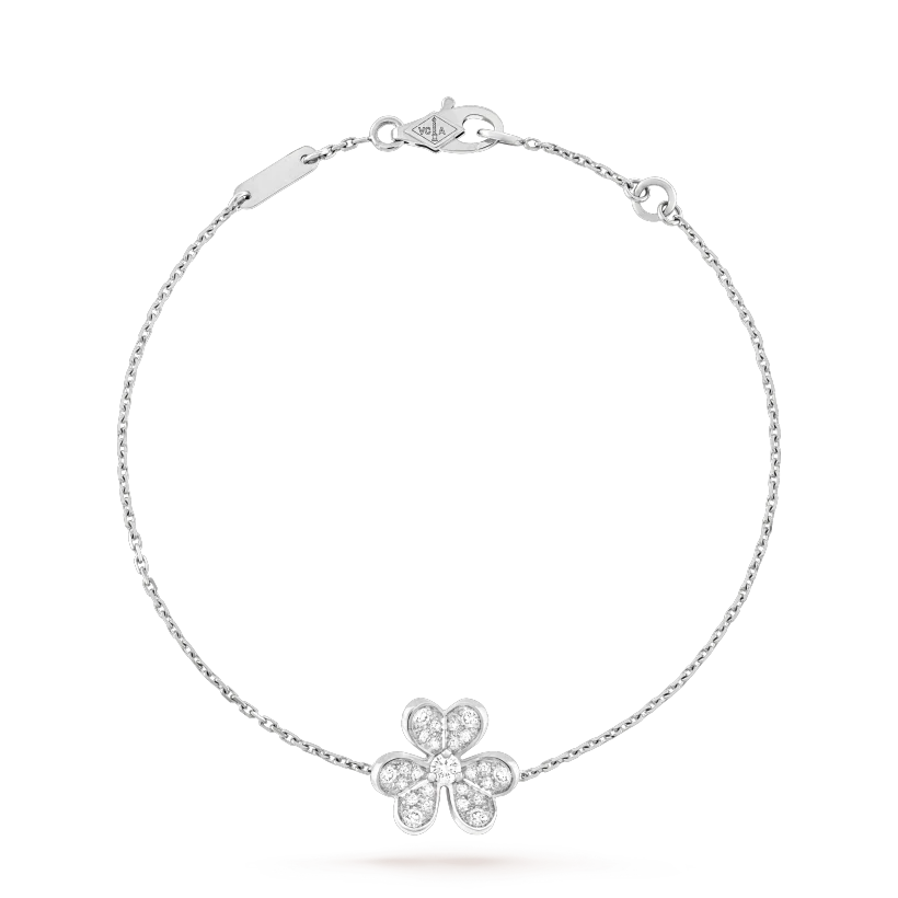 Aura FRIVOLE SILVER FLOWER DIAMOND BRACELET