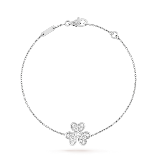 [⭐Aura ]FRIVOLE SILVER FLOWER DIAMOND BRACELET
