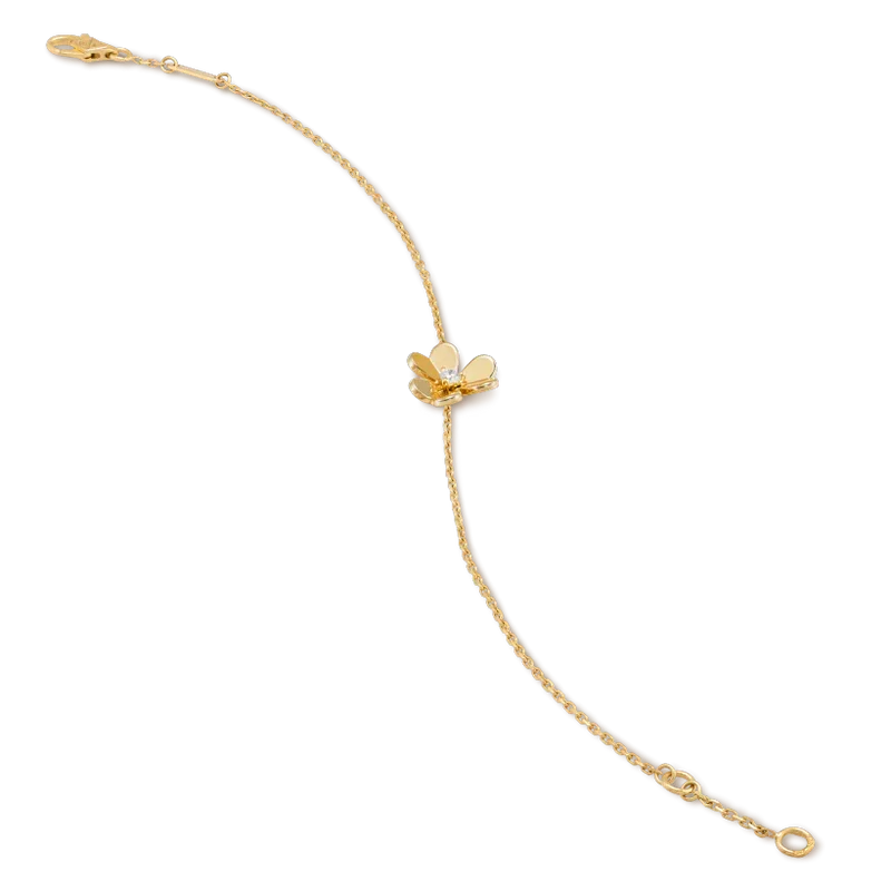 Aura FRIVOLE GOLD FLOWER PINK MALACHITE BRACELET