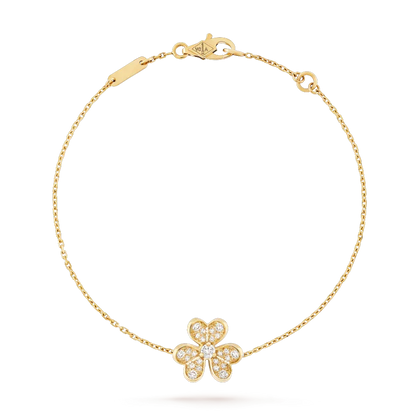 [⭐Aura ] FRIVOLE GOLD FLOWER DIAMOND BRACELET