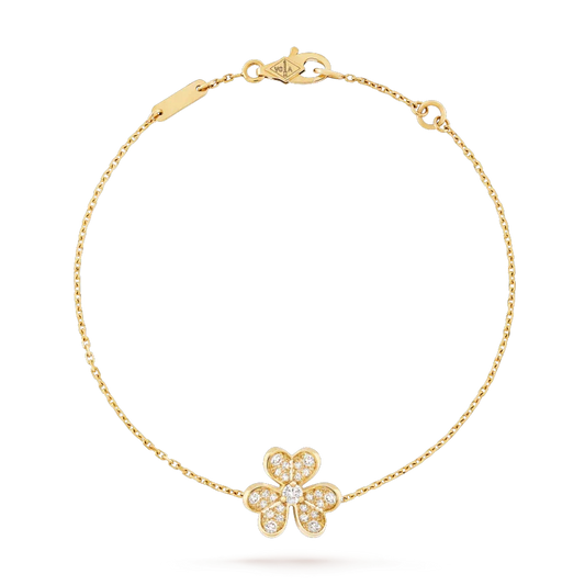 [⭐Aura ] FRIVOLE GOLD FLOWER DIAMOND BRACELET