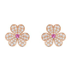 Aura FRIVOLE PINK GOLD BLUMEN DIAMANT OHRRINGE