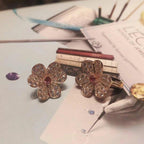 Aura FRIVOLE PINK GOLD BLUMEN DIAMANT OHRRINGE