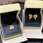 Aura FRIVOLE PINK GOLD BLUMEN DIAMANT OHRRINGE