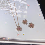 Aura FRIVOLE ROSE GOLD FLOWER DIAMOND NECKLACE