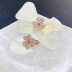 Aura FRIVOLE PINK GOLD BLUMEN DIAMANT OHRRINGE