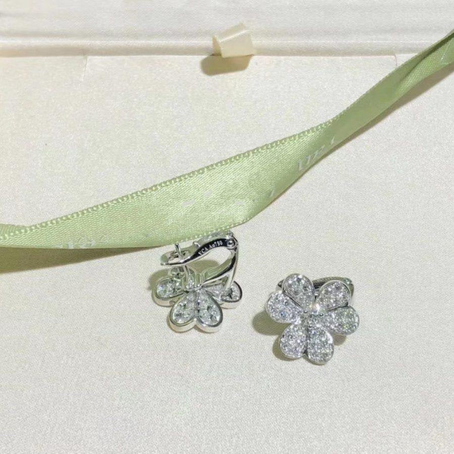 Aura FRIVOLE SILBER BLUMEN DIAMANT OHRRINGE