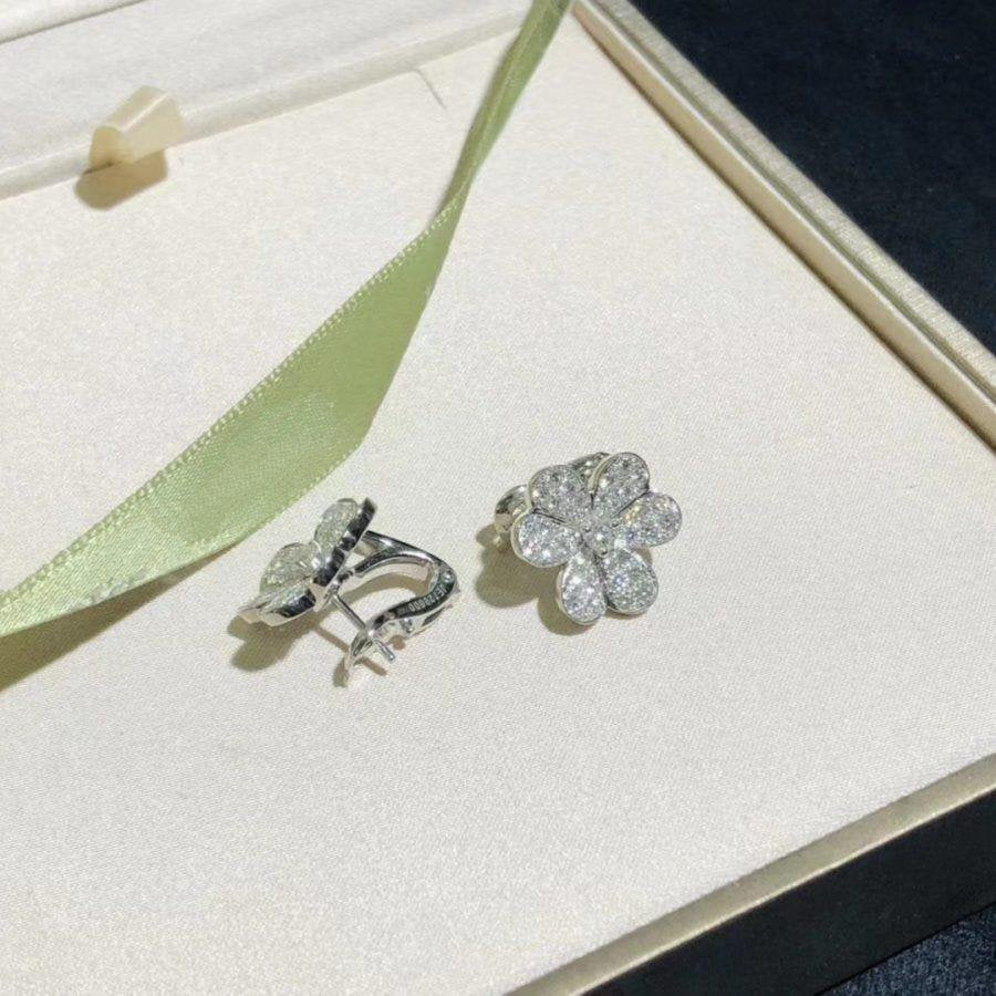 Aura FRIVOLE SILBER BLUMEN DIAMANT OHRRINGE