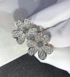 Aura FRIVOLE SILBER BLUMEN DIAMANT OHRRINGE