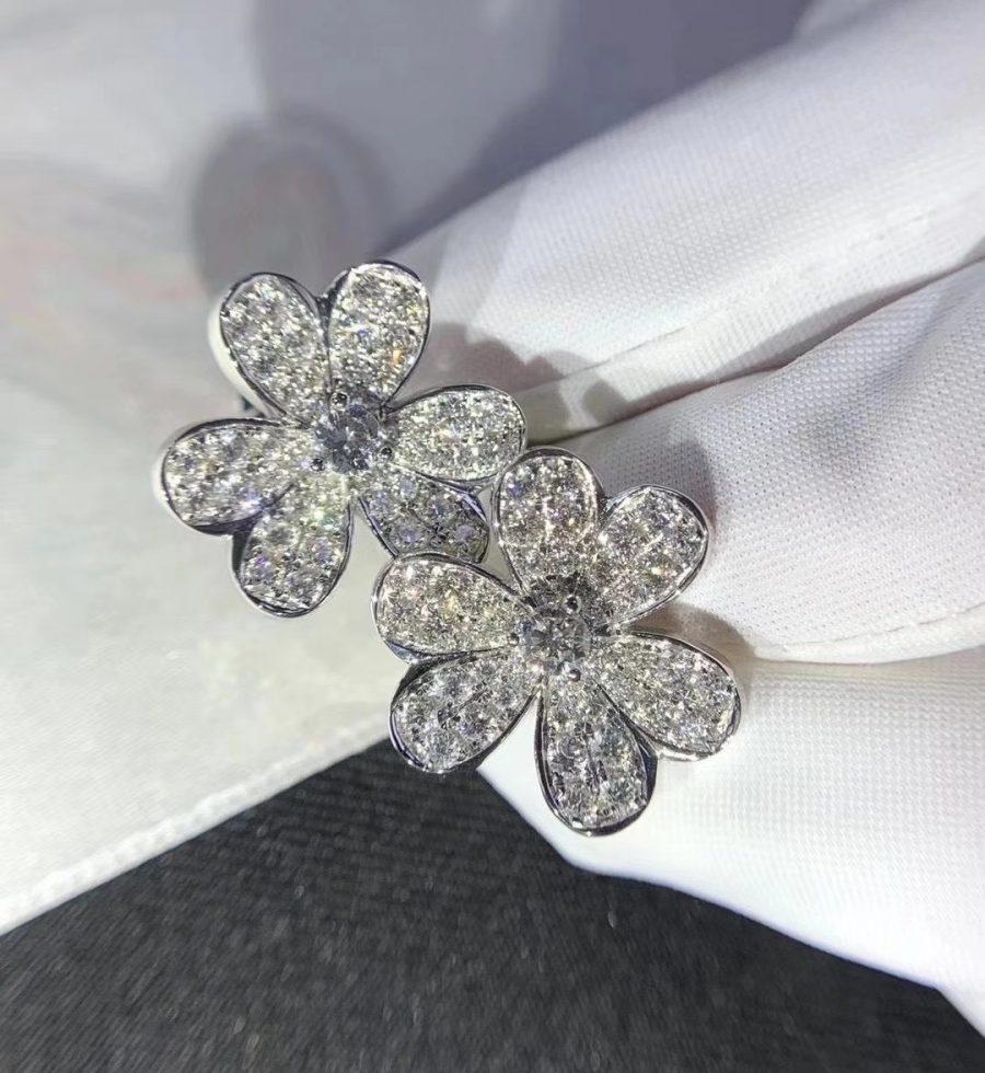 Aura FRIVOLE SILBER BLUMEN DIAMANT OHRRINGE