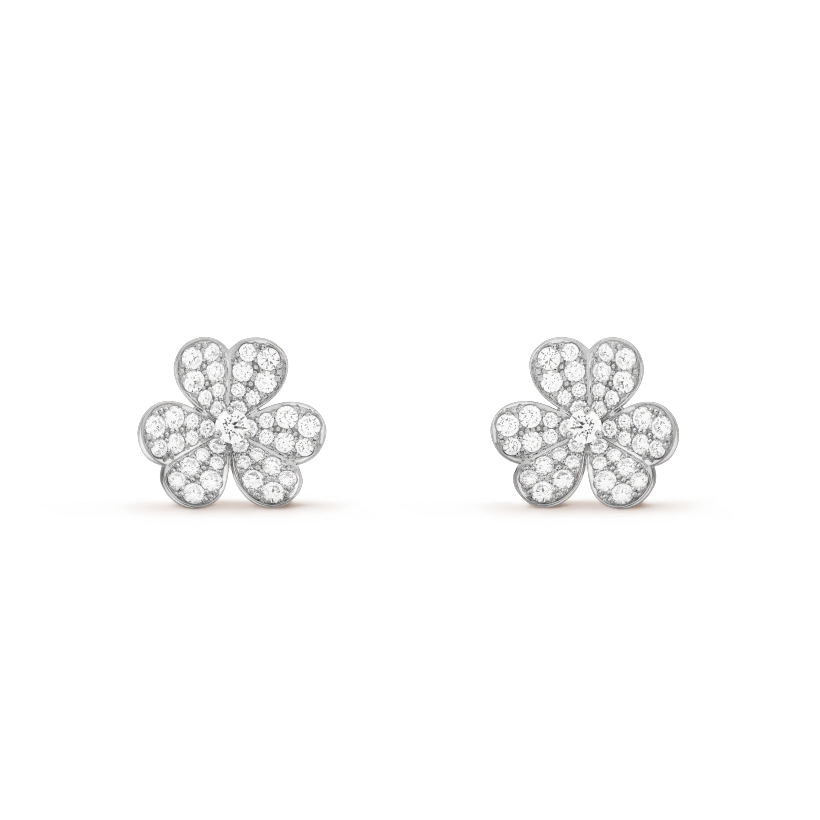 Aura FRIVOLE SILBER BLUMEN DIAMANT OHRRINGE