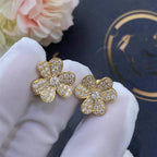 Aura FRIVOLE GOLD BLUMEN DIAMANT OHRRINGE