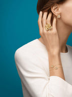 Aura FRIVOLE GOLD BLUMEN DIAMANT OHRRINGE