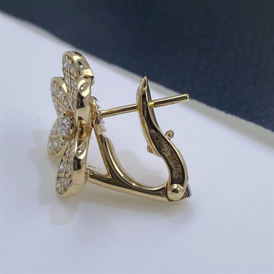 Aura FRIVOLE GOLD BLUMEN DIAMANT OHRRINGE